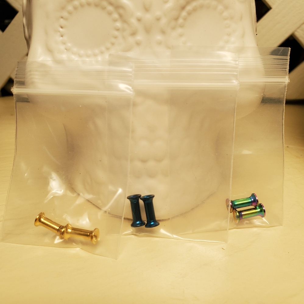Stainless Steel Double Flare Plugs 3mm/8g - Picture 2 of 7
